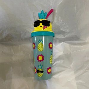 Cool Summer (Pineapple) Drinking Sipper Tumbler (NEW & UNUSED)